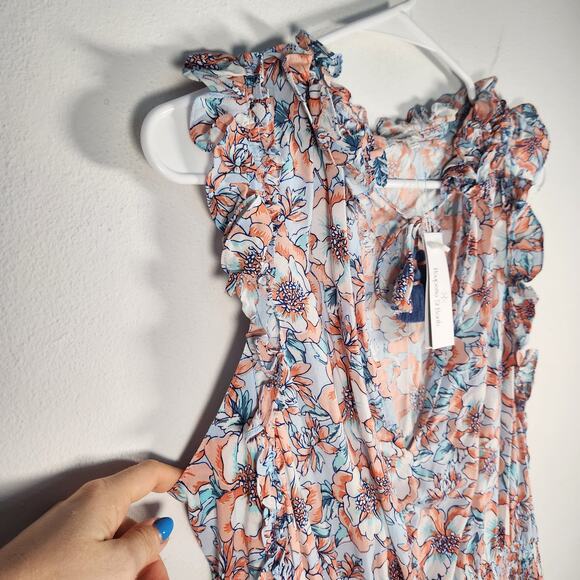 Poupette St. Barth Triny Floral Mini Dress M Beach Resortwear Cottagecore‎ Fairy - Picture 7 of 10